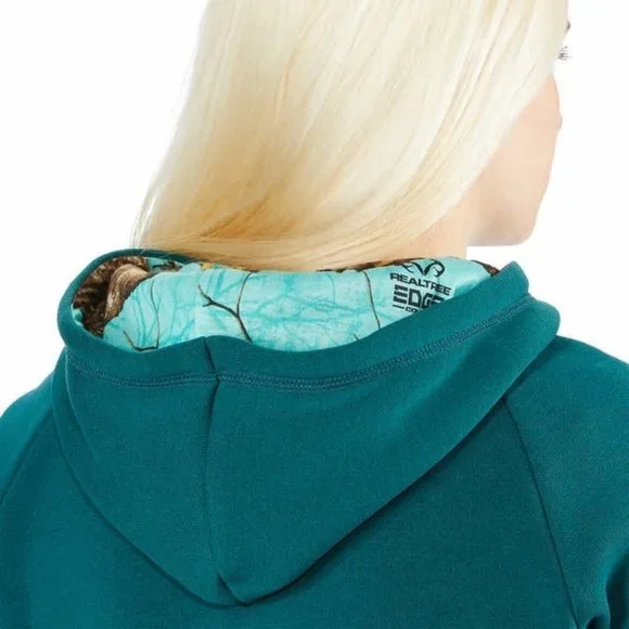 RealTree Women’s Fleece Hoodie Screen Print Logo Soft Hand Feel NWT - Picture 4 of 6